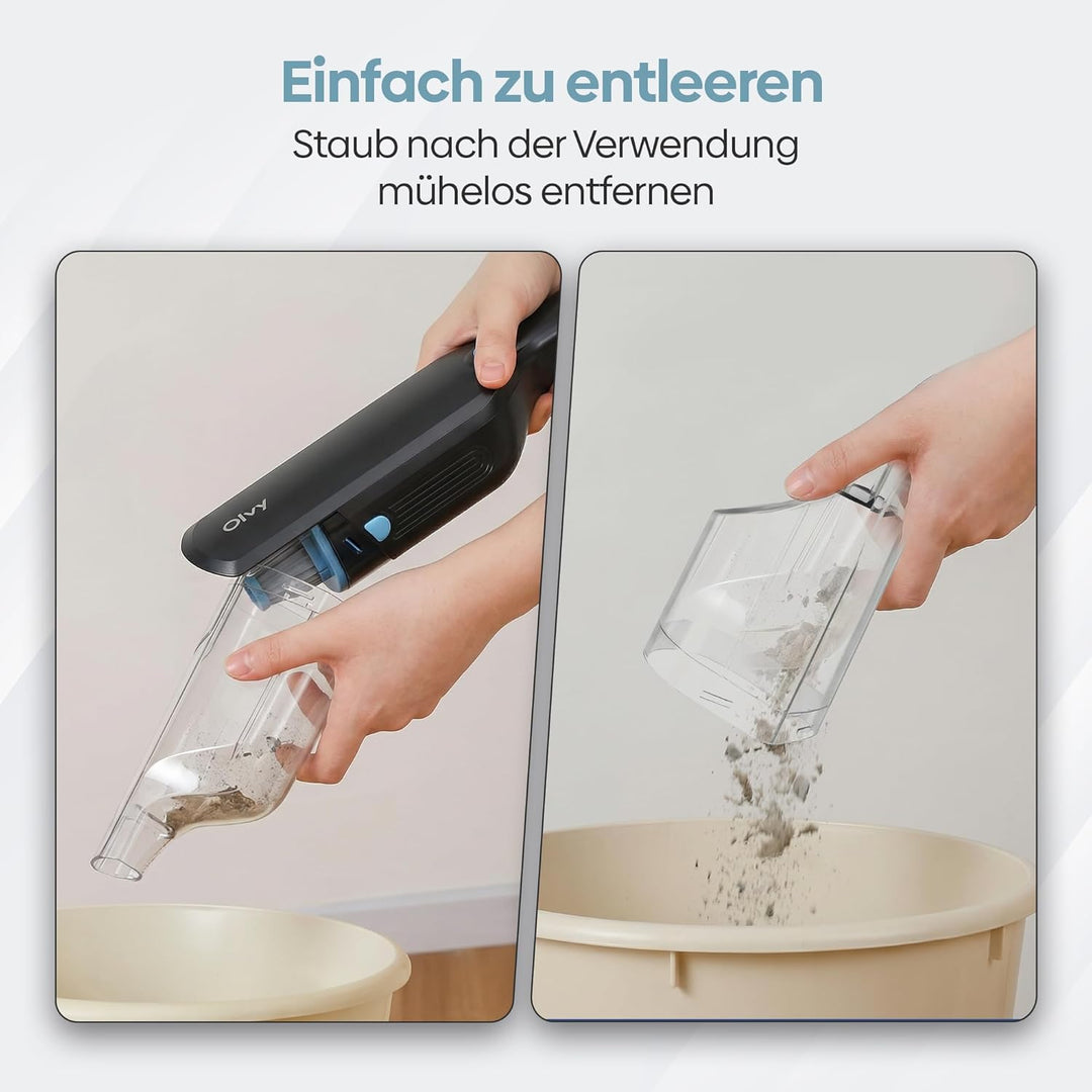 Olvy Leistungsstarker, kabelloser Handstaubsauger mit 2 Geschwindigkeitsstufen für Tierhaare, Mini-S