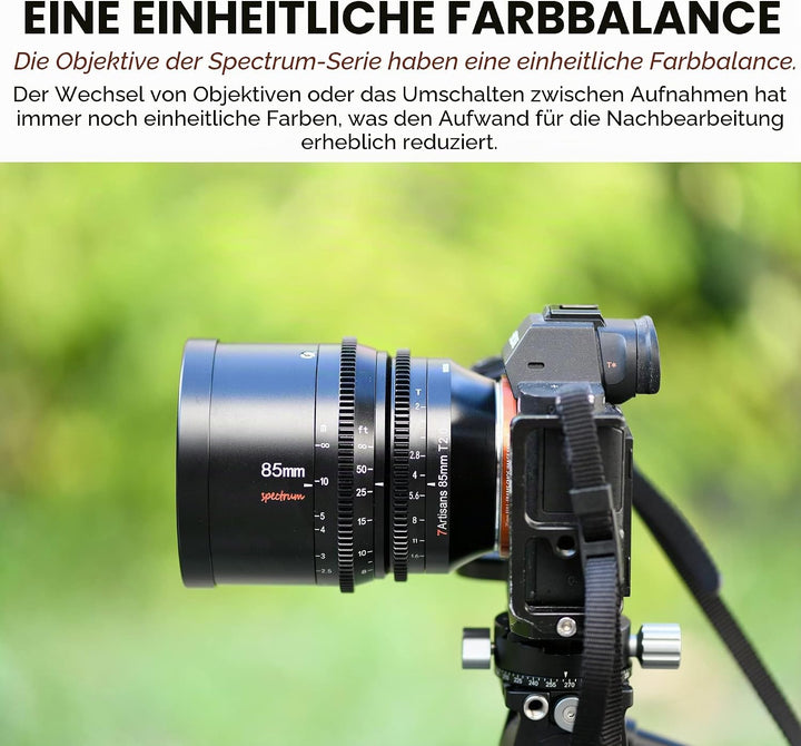 7artisans 85 mm T2.0 grosse Blende, Vollformat-Objektiv, L-Mount, manueller Fokus, geringe Verzerrun