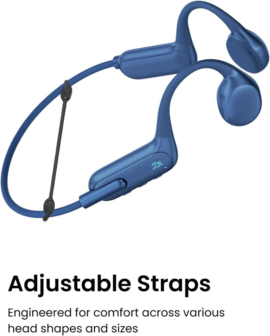 HIFI WALKER T10 Air Schwimmkopfhörer, IPX8 wasserdichte Knochenschall Kopfhörer mit 32GB MP3 Player,