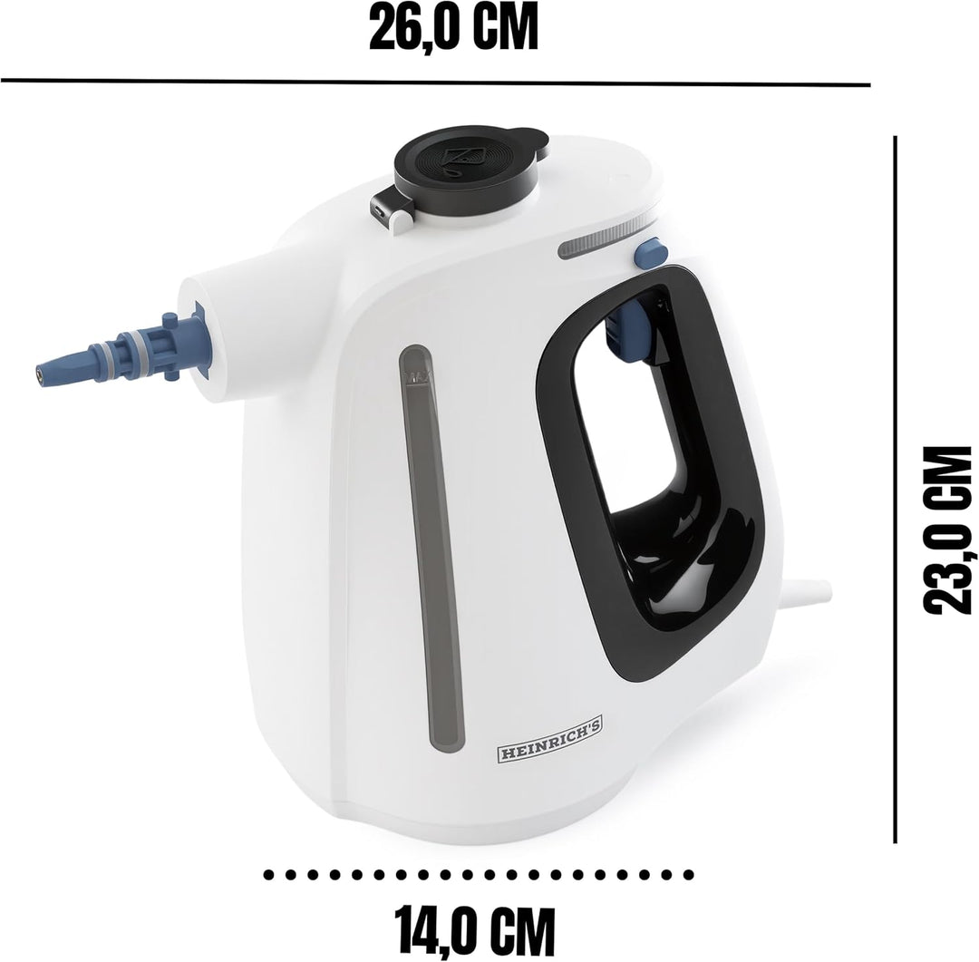 HEINRICHS Dampfreiniger, Handdampfreiniger für zuhause, Steam Cleaner, kurze Aufheizzeit 30 Sek., 55
