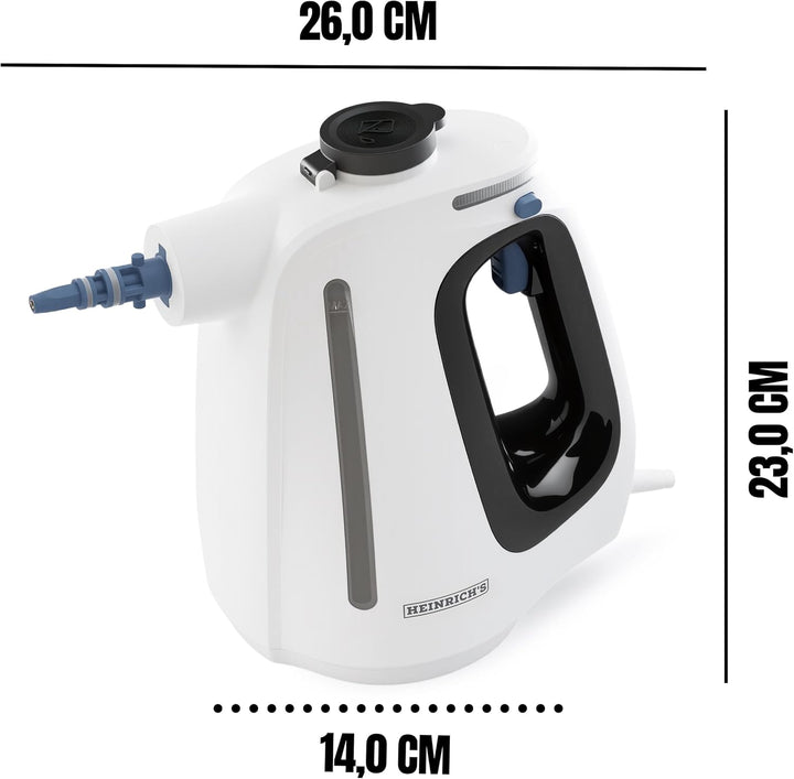 HEINRICHS Dampfreiniger, Handdampfreiniger für zuhause, Steam Cleaner, kurze Aufheizzeit 30 Sek., 55
