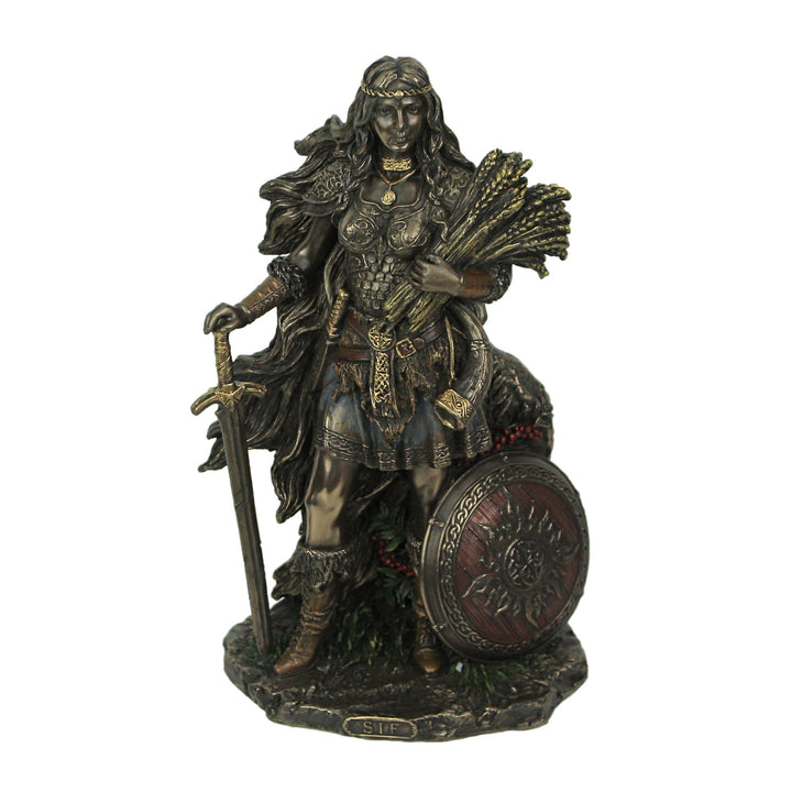 Veronese Design 21,6 cm Lady SIF Die nordische Göttin der Erde und Familie, Kunstharz-Skulptur, bron