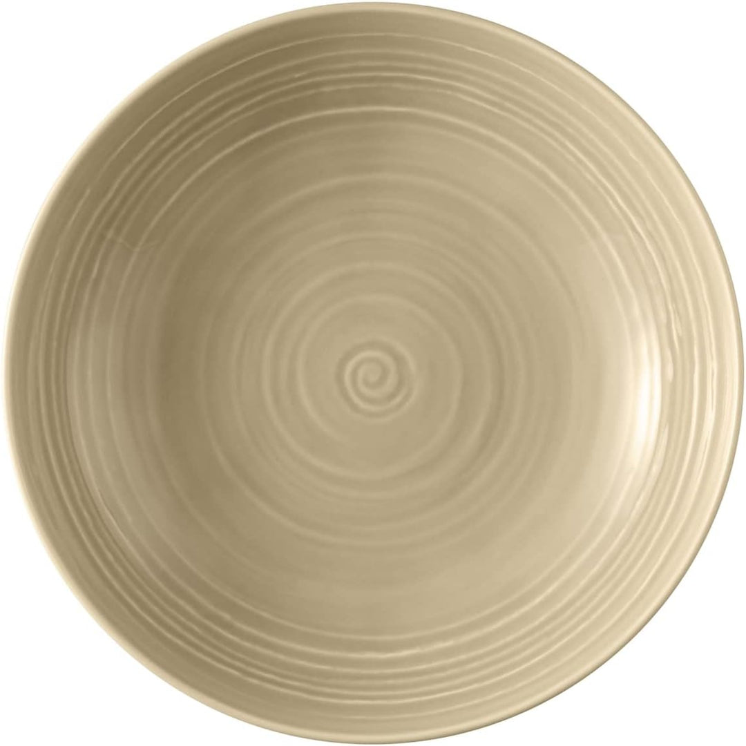 Seltmann Weiden Terra Suppenteller, 21 cm, Tiefer Essteller mit spiralförmigem Relief, Spülmaschinen