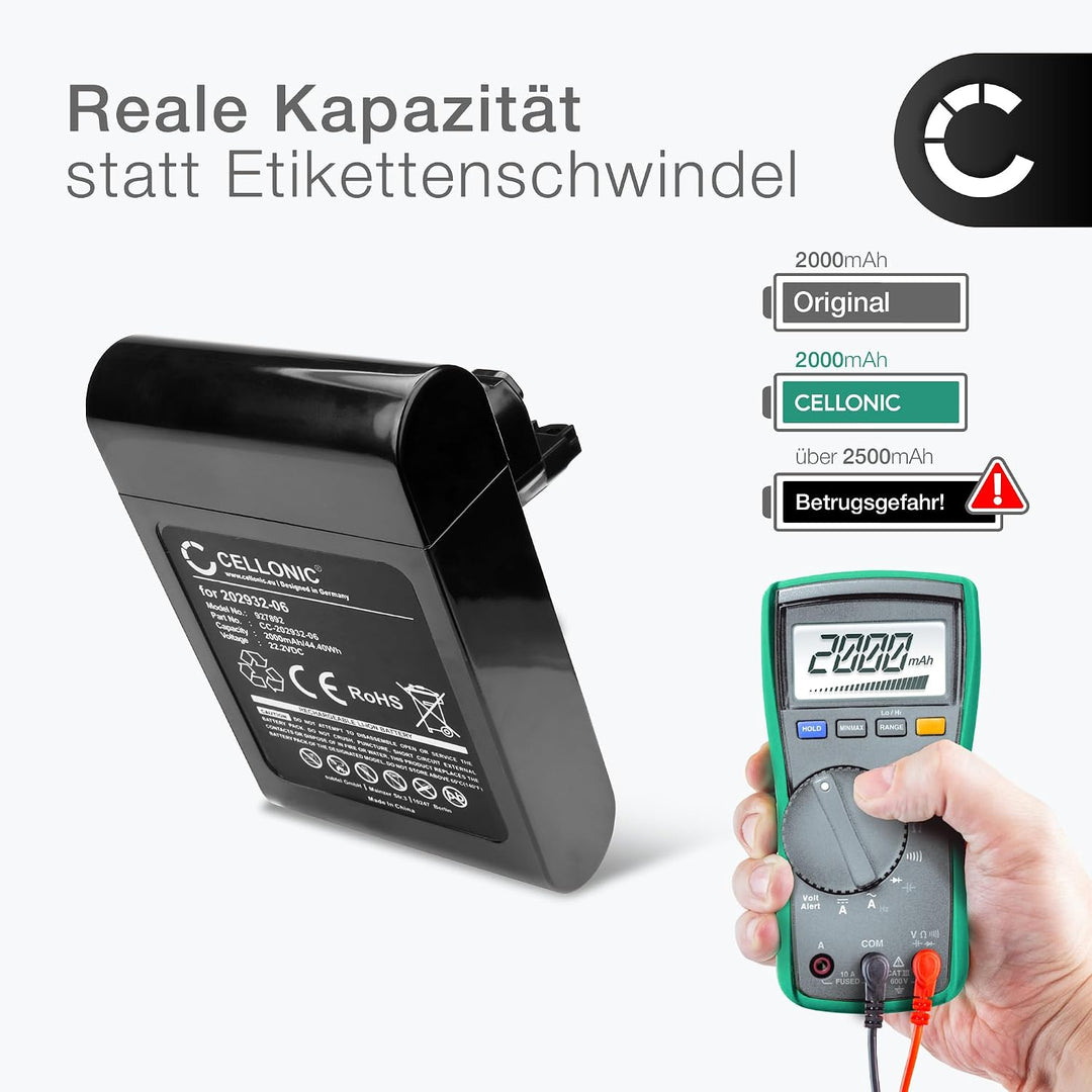 CELLONIC 1x Akku für Staubsauger Kompatibel mit Dyson DC44 Animal, DC34 Animal, DC45, 202932-02 - (2