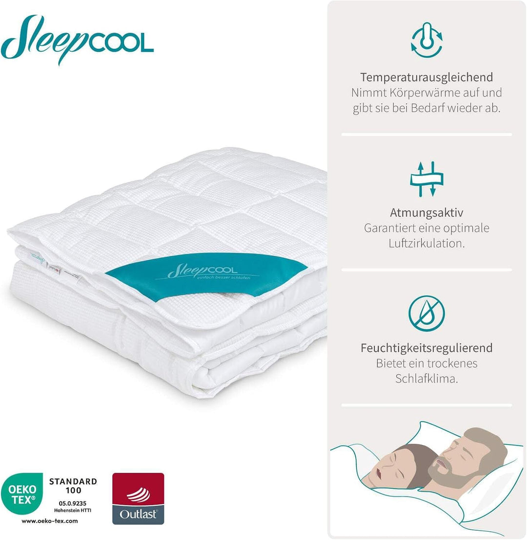 Matratzenauflage 90x200cm für optimale Schlaftemperatur COOL.Moments - Weniger Schwitzen, Weniger Fr