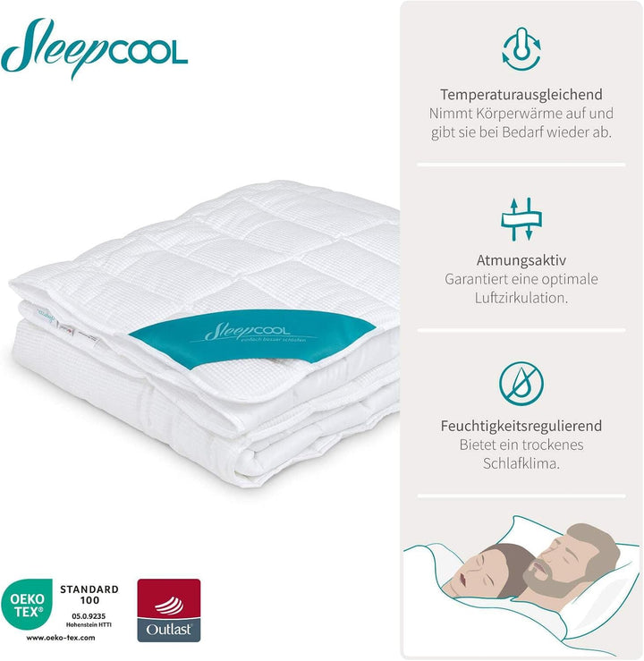 Matratzenauflage 90x200cm für optimale Schlaftemperatur COOL.Moments - Weniger Schwitzen, Weniger Fr