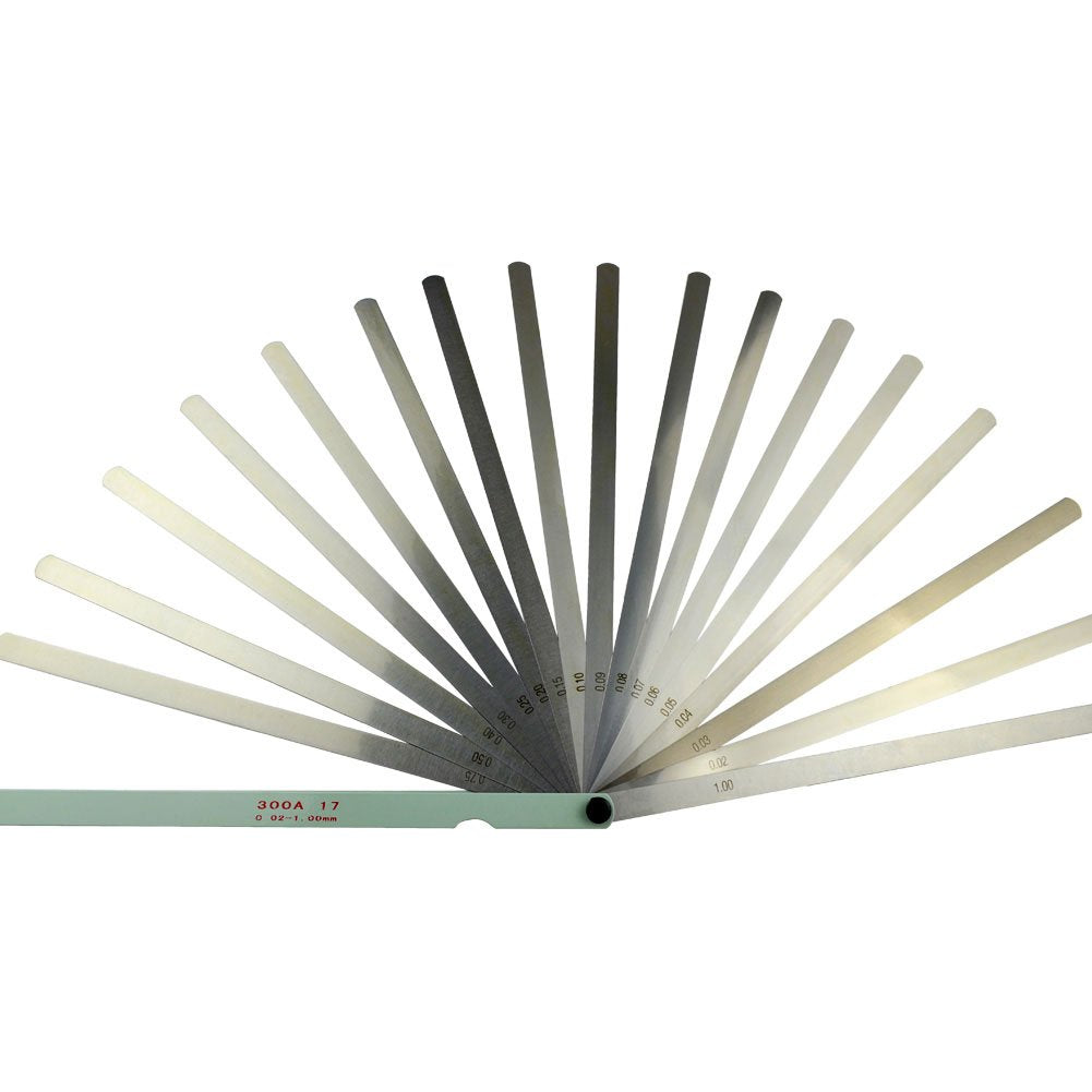 AHL 0.02-1mm Fühlerlehre Blätter 17 Blätter Fühlerlehren-Satz (300mm)