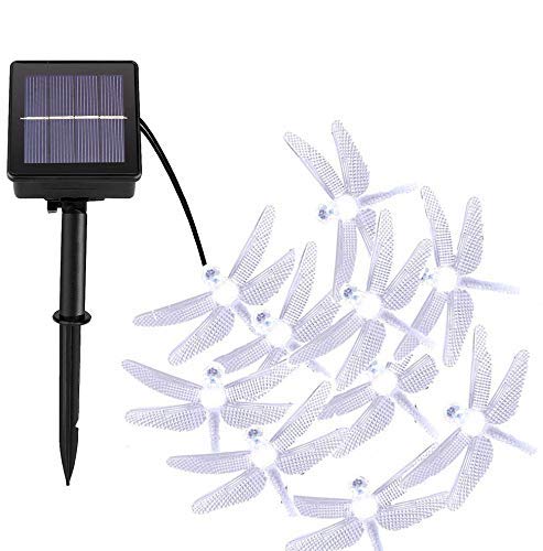 Solar Lichterkette Aussen, 20ft 30 LED Libelle Licht,Wasserdichte lichterkette Dekorative für Garten