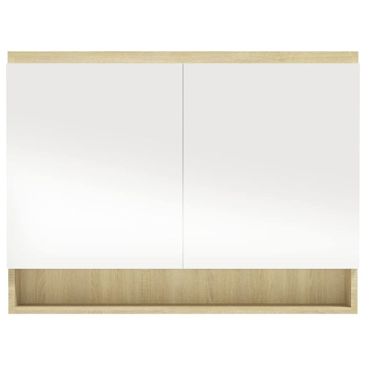 Gecheer Bad Spiegelschrank mit 2 Türen & 3 Fächer Badezimmerspiegel Badspiegel Badschrank Badezimmer