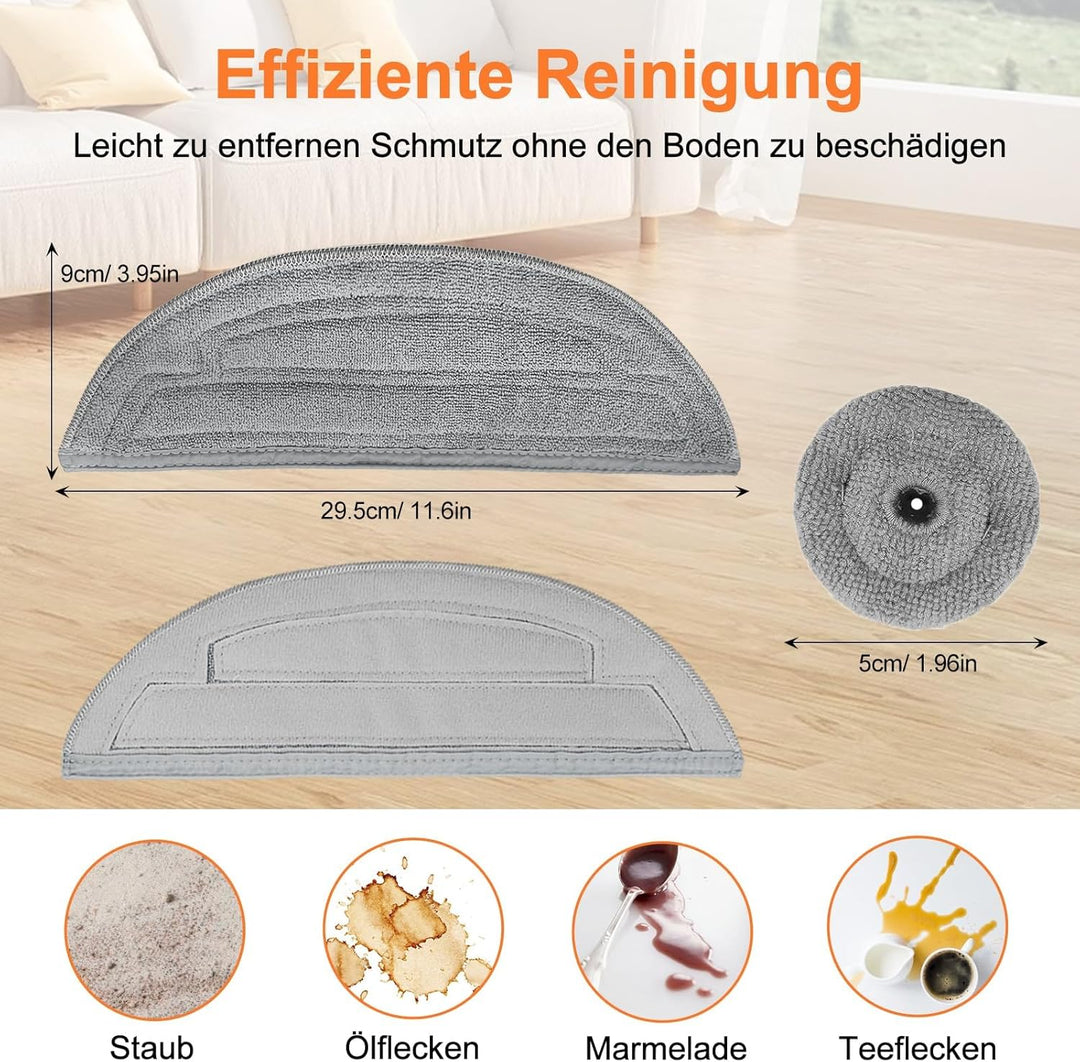 Pure Realm 12 Stück Zubehörset für Roborock S8 MaxV Ultra Saugroboter, Kompatibel mit VibraRise 3.0,