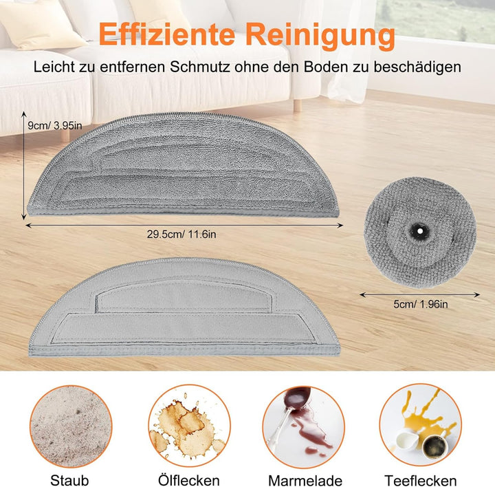 Pure Realm 12 Stück Zubehörset für Roborock S8 MaxV Ultra Saugroboter, Kompatibel mit VibraRise 3.0,