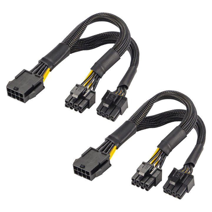 8Pin PCIe Splitter, PCI-e 8-Pin Buchse auf Dual (6+2)-Pin Stecker GPU-VGA Stromkabel PCI-Express Ada