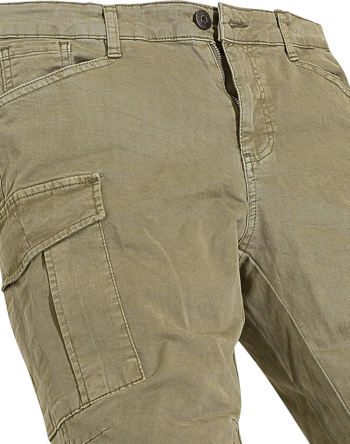 Yazubi Jayden - Herren Cargo Hose - Baumwoll Cargo Jeans 28W / 30L Grün (Dusky Green 170517), 28W /