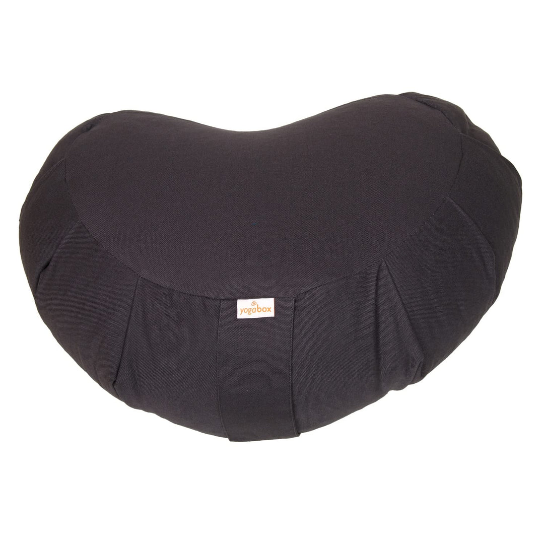 Yogabox Meditationskissen Zafu Zen Halbmond Basic mit Zip grau, grau