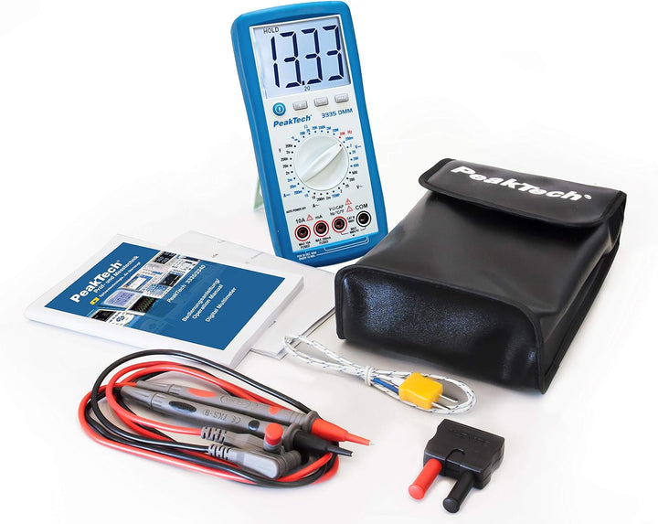 PeakTech Digitalmultimeter, 3 1/2 stellig Extra grosser LCD-Bildschirm - 2.000 Counts Single, Extra
