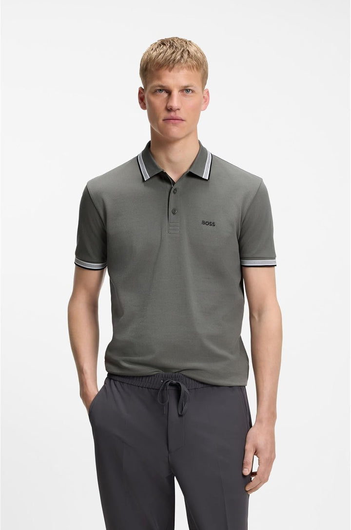 BOSS Green Herren Poloshirt Paddy 3XL Light/Pastel Grey54, 3XL Light/Pastel Grey54