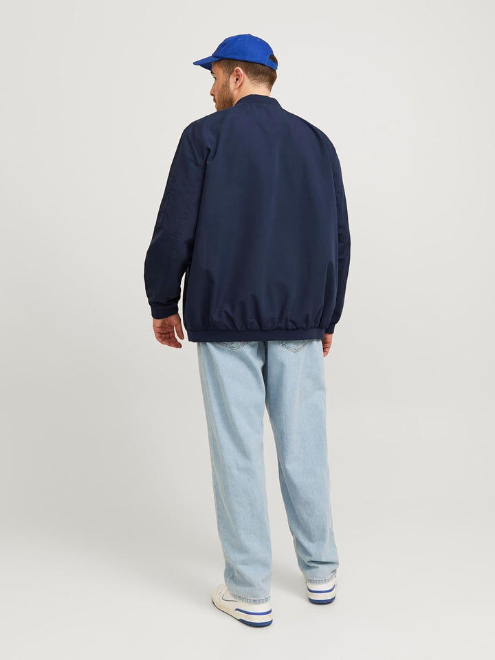 Herren JACK & JONES Leichte Bomber Jacke Plus Size | College Übergangs Blouson | Grosse Übergrössen
