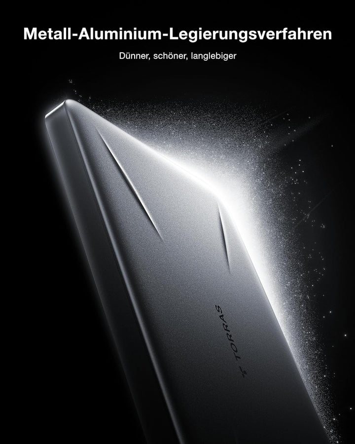 TORRAS Ultra-Slim für MagSafe Power Bank, Wireless Magnetische Powerbank 5000mAh mit USB-C Schnell A