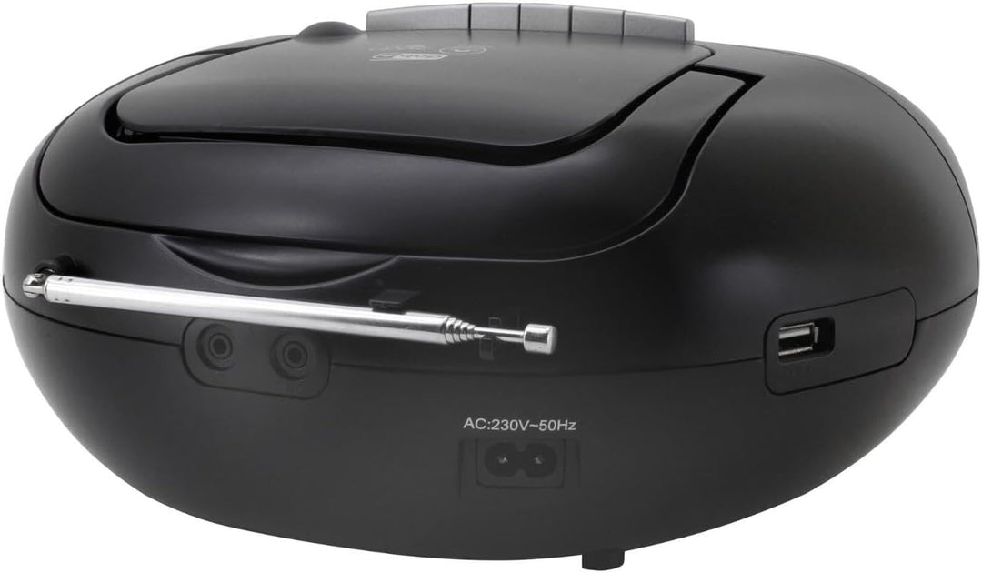 Soundmaster SCD7800SW tragbares Digitalradio CD-Player Kassettenrecorder Hörbuchfunktion DAB+ UKW-Ra