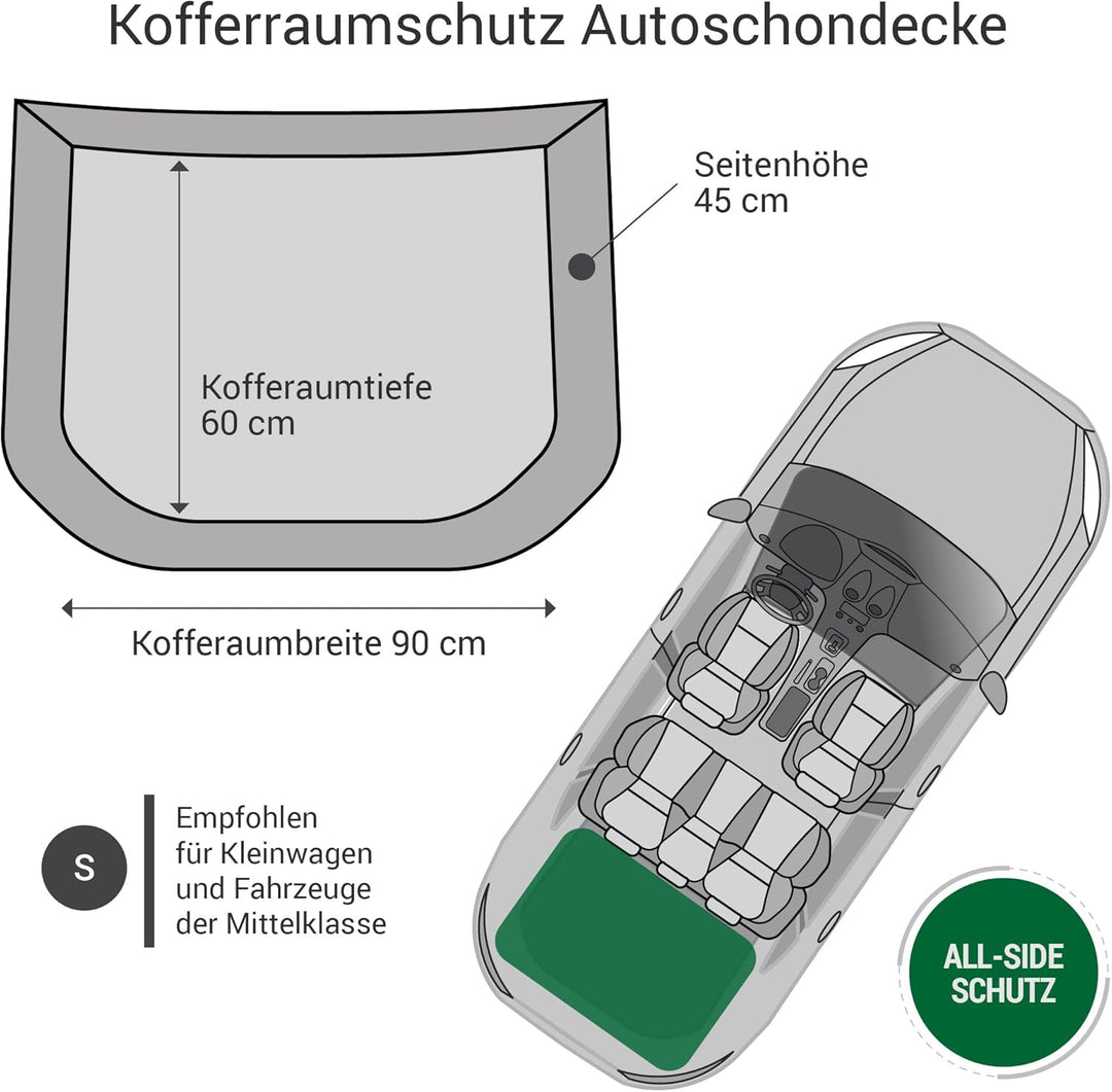Doctor Bark Kofferraumschutz-Decke für Hunde mit Ladekantenschutz, dick gepolstert, waschbar bei 95°