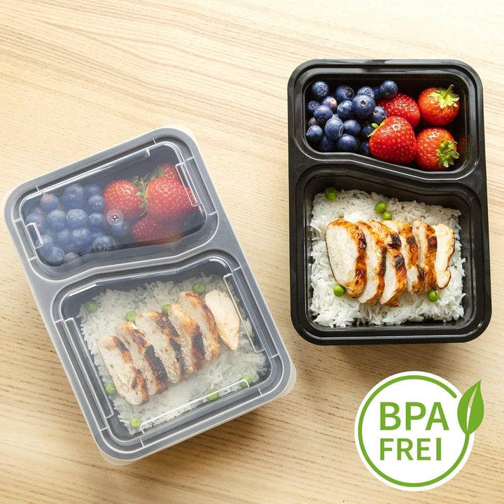 [20er Pack] 2-Fach Meal Prep Container Von Igluu - Essensbox, Lunchbox Mikrowellengeeignet, Spülmasc