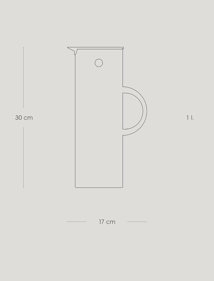 Stelton Isolierkanne EM77 - Doppelwandige Isolierkanne für heisse/kalte Getränke - Tee- &amp; Kaffeekann