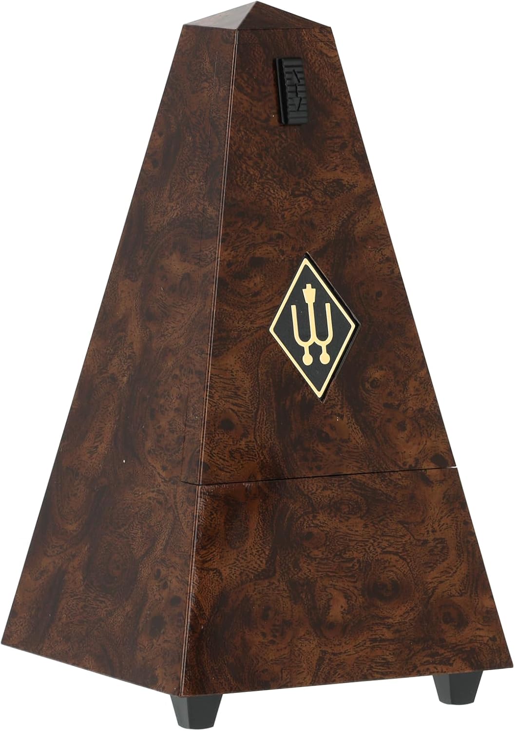 Wittner Metronom 845001 Kunststoffgehäuse ohne Glocke Taktell Pyramidenform Wurzelholz, 845001