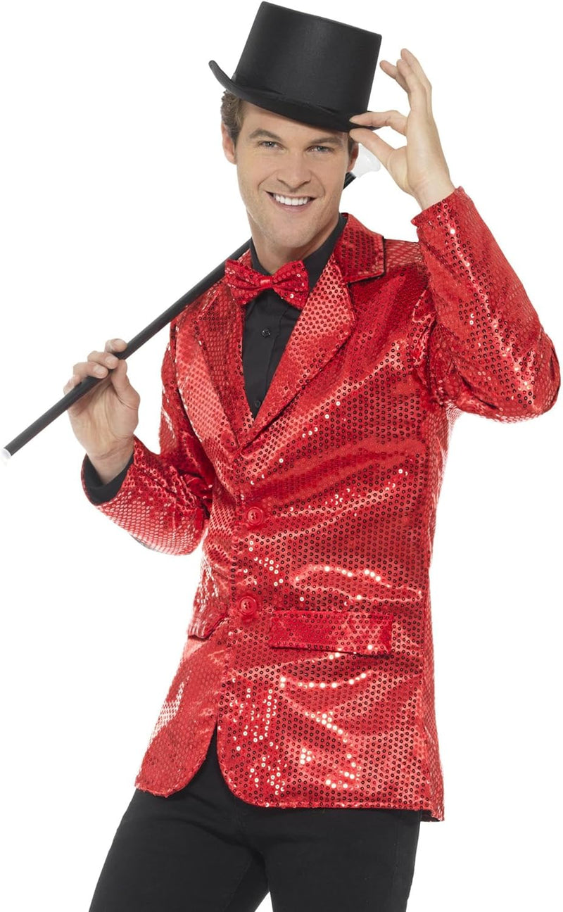 Sequin Jacket, Mens (M) M Rot, M Rot