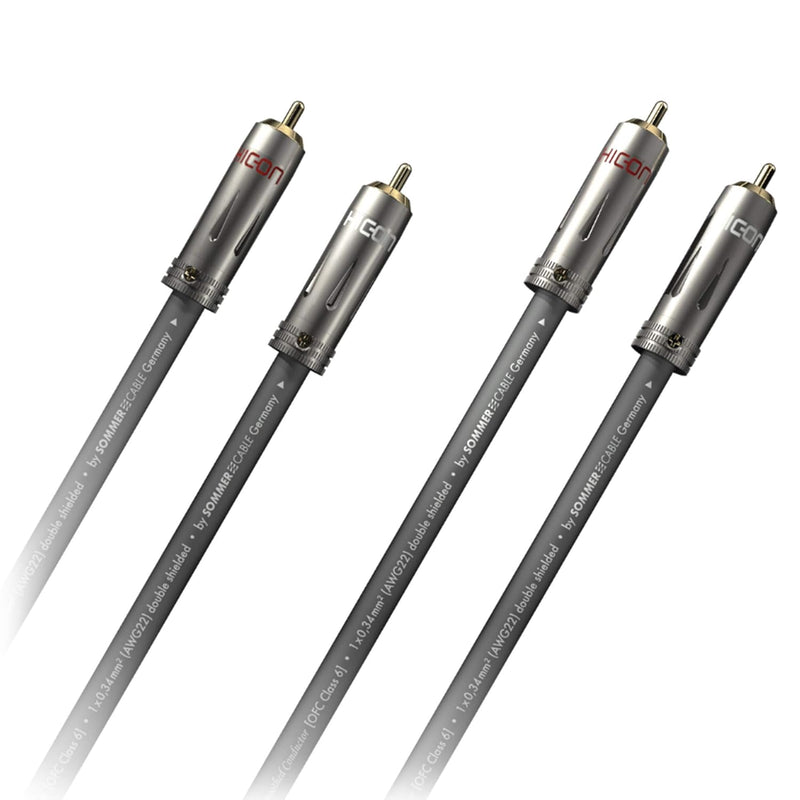Stereo Cinchkabel 0,75m NF- Phonokabel 1 x 0,34 mm² by SOMMER CABLE | ST8F-0075 (0,75m) 0,75m / 2.46