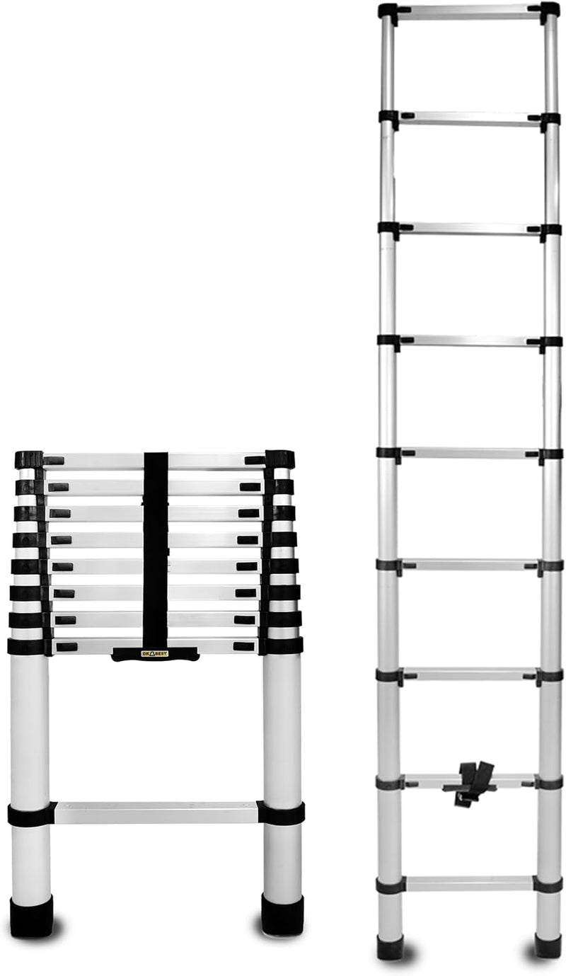 Drabest - Leiter - Teleskopleiter - Leiter Ausziehbar - Klappleiter, Aluleiter - Mehrzweckleiter - M