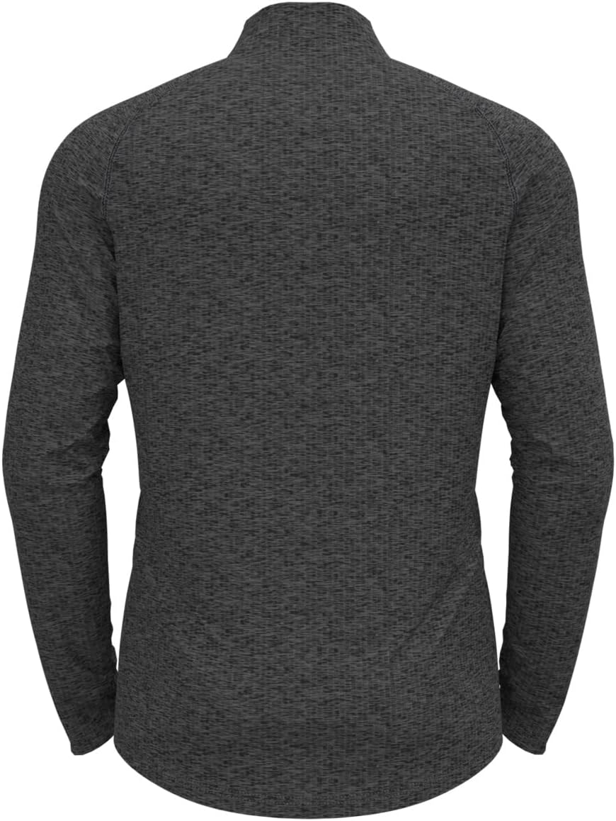Odlo Herren FLI Half Zip Longsleeve S Dark Grey Melange, S Dark Grey Melange