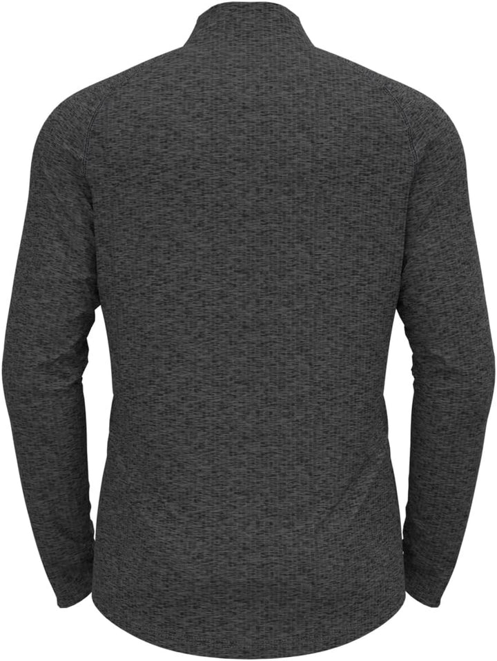 Odlo Herren FLI Half Zip Longsleeve S Dark Grey Melange, S Dark Grey Melange