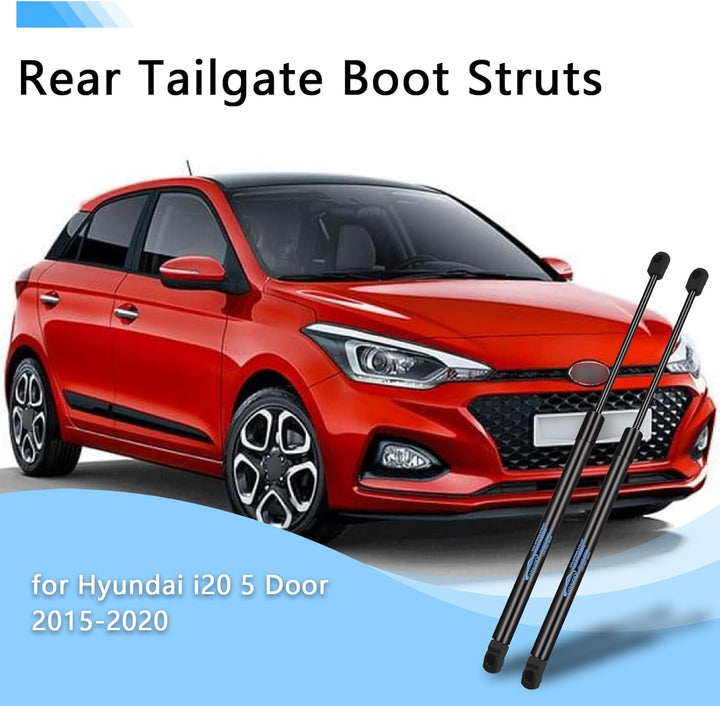 2x Gasdruckfeder für Hyundai i20 2015 2016 2017 2018 2019 2020 Heckklappendämpfer Schwarz Gasfeder H