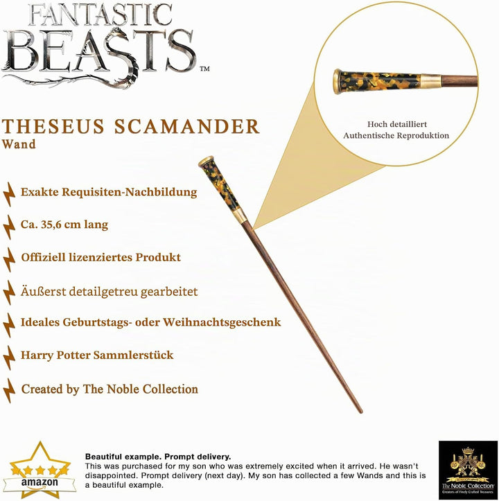 The Noble Collection Die edle Sammlung Theseus Scamander Wand (Fensterbox)