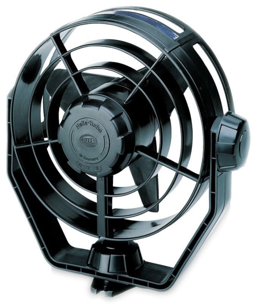 HELLA - Ventilator - Turbo - 12V - 6.5W - schwarz - Kabel: 1400mm - 8EV 003 361-002 Hella Marine Ver