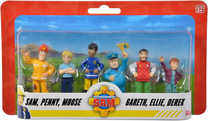 Simba 109252538 - Feuerwehrmann Sam Figuren Set, 6 Stück, 2-Fach Sortiert, es Wird nur eine Version