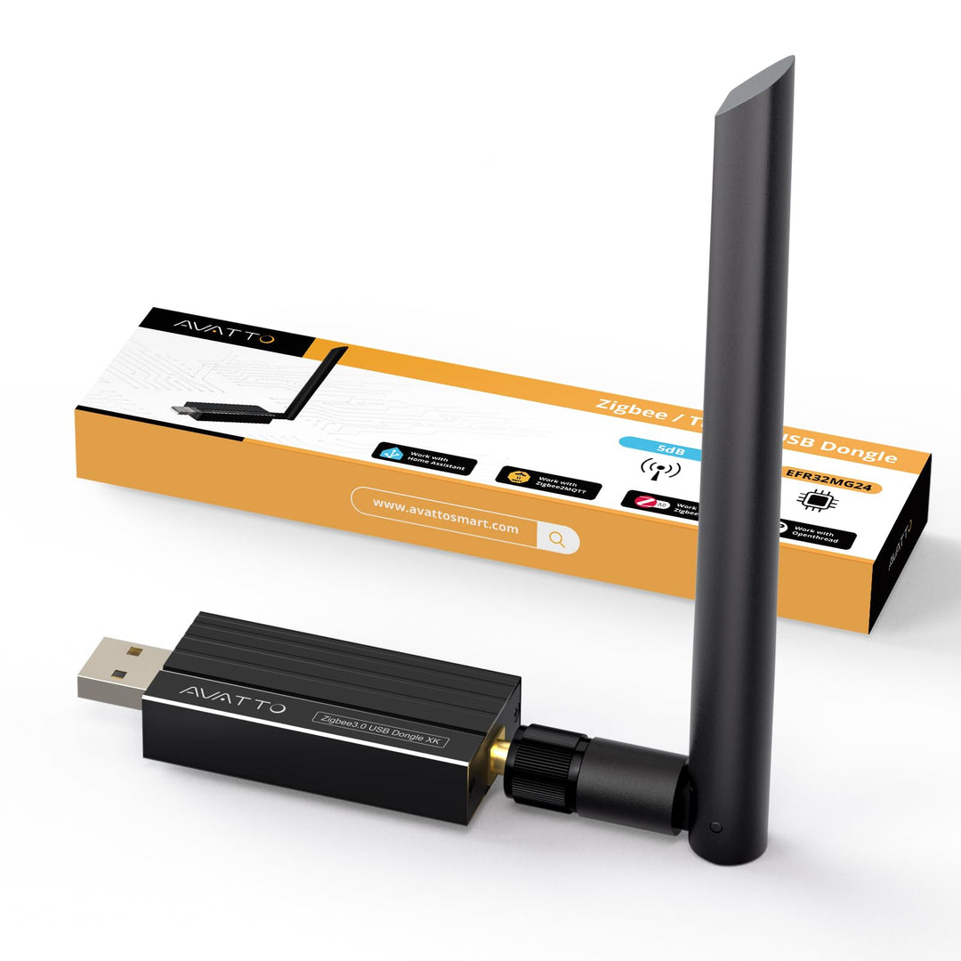 AVATTO Zigbee 3.0 USB Dongle Plus Gateway für Home Assistant | CC2652P/CP2102N | ZHA/Zigbee2MQTT | s