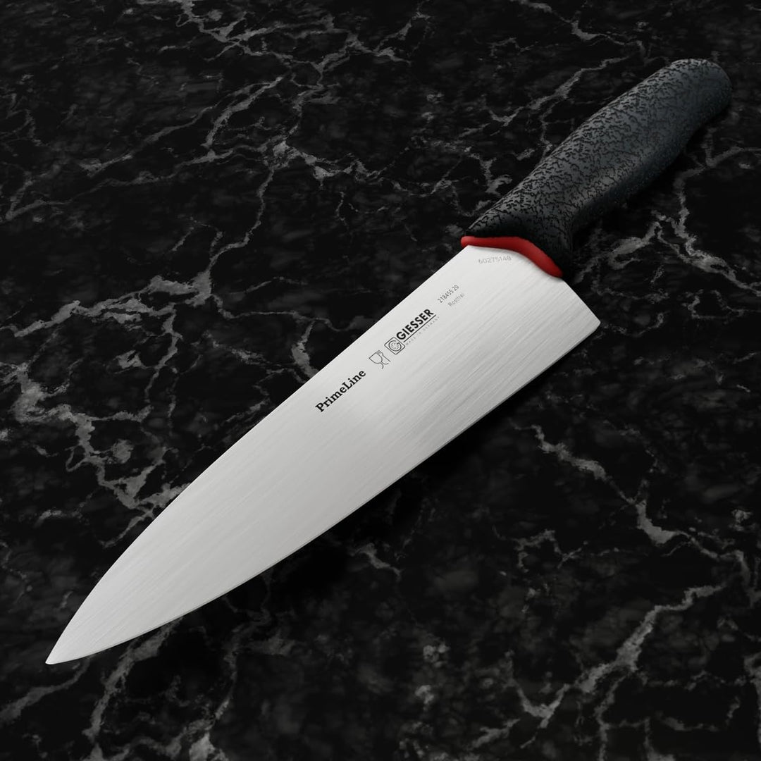 GIESSER seit 1776 - Made in Germany - Kochmesser 20 cm breite Klinge PrimeLine, schwarz, rostfrei, s