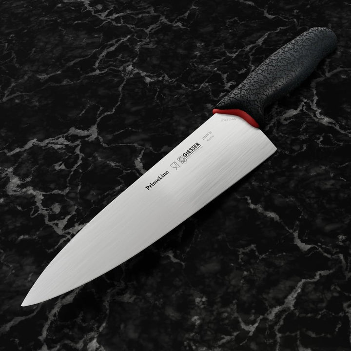 GIESSER seit 1776 - Made in Germany - Kochmesser 20 cm breite Klinge PrimeLine, schwarz, rostfrei, s