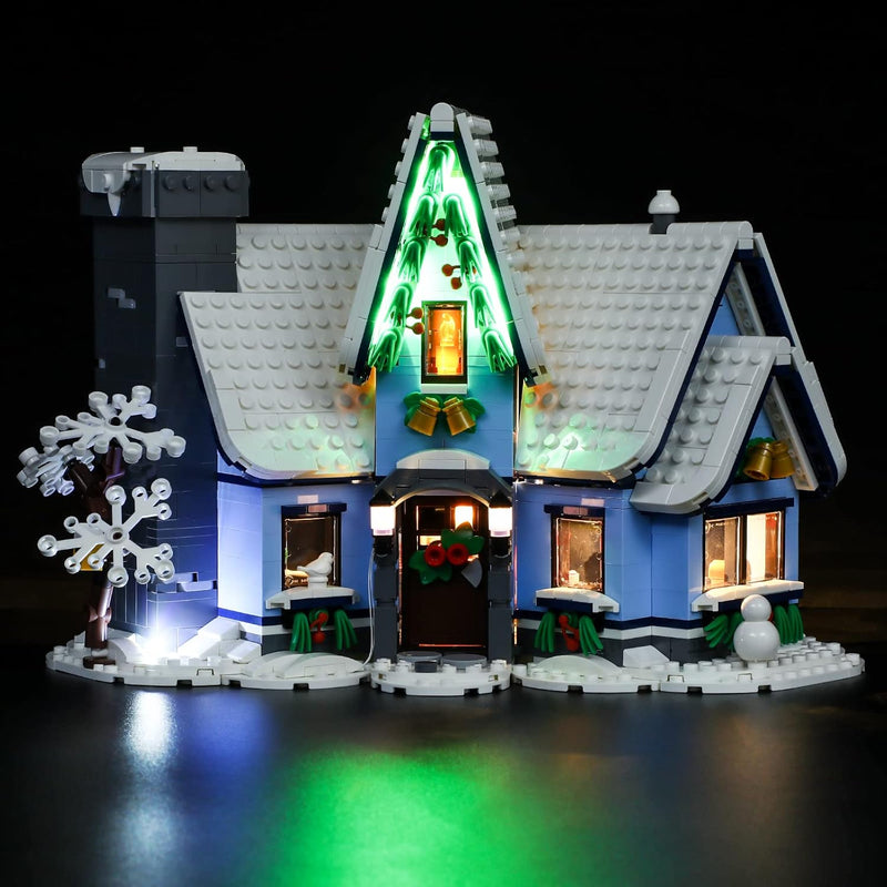 LIGHTAILING Licht-Set Für Lego 10293 Creator Expert Besuch des Weihnachtsmanns Bausteinen Modell：Fer