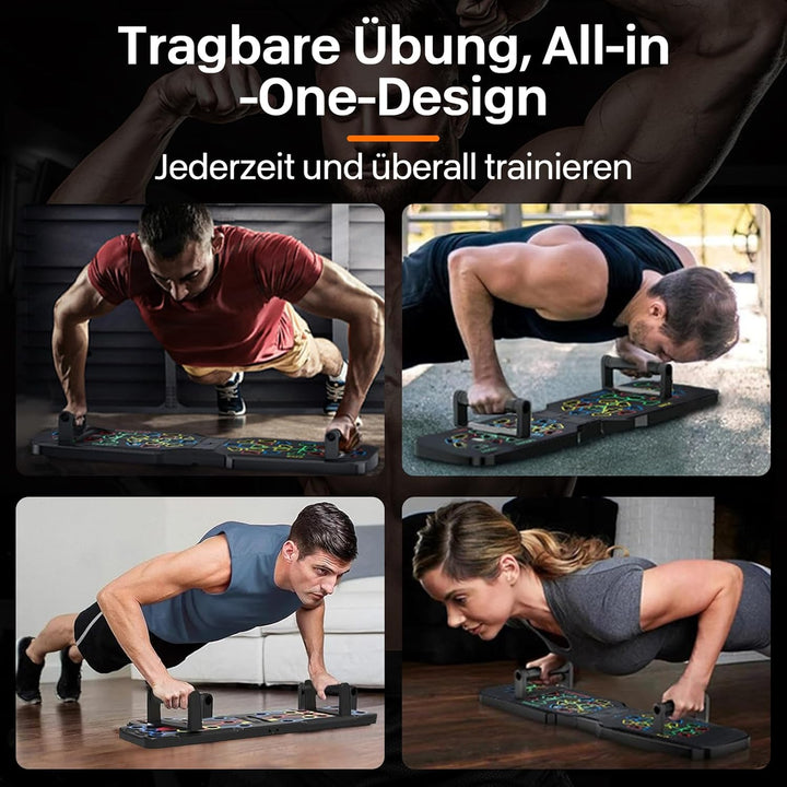12 in 1 Faltbare Liegestütze Brett mit Handgriff für Muskeltraining Effektiv Formen,Push Up Board fü