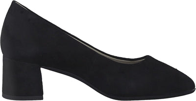 Tamaris Comfort Damen Pumps 8-8-82300-20 Comfort fit 36 EU Weit Black Suede, 36 EU Weit Black Suede