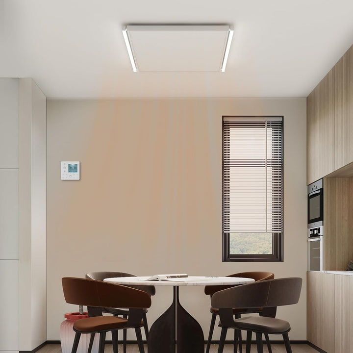Infrarotheizung Deckenmontage 440W, Infrarot Deckenheizung mit LED Licht Beleuchtung Kaltweiss/Warmw