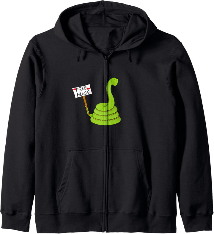 Free hugs! Lustiges Boa Constrictor Python Reptile Snake Pun Kapuzenjacke