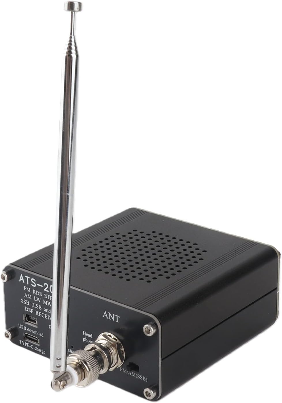 ATS 20+ Vollband-Radioempfänger, Tragbares Kurzwellenradio mit Antenne, AM LW SW SSB All World Band