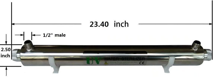 Realgoal 25W UV Wasserreiniger 6 GPM UV Wasserfilter, zusatzliche 1 Lampe hinzufugen 25w Einheit Zus