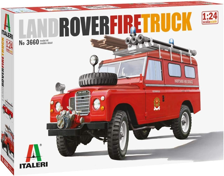 ITALERI 3660S - 1:24 Land Rover Fire Truck , Modellbau, Bausatz, Standmodellbau, Basteln, Hobby, Kle
