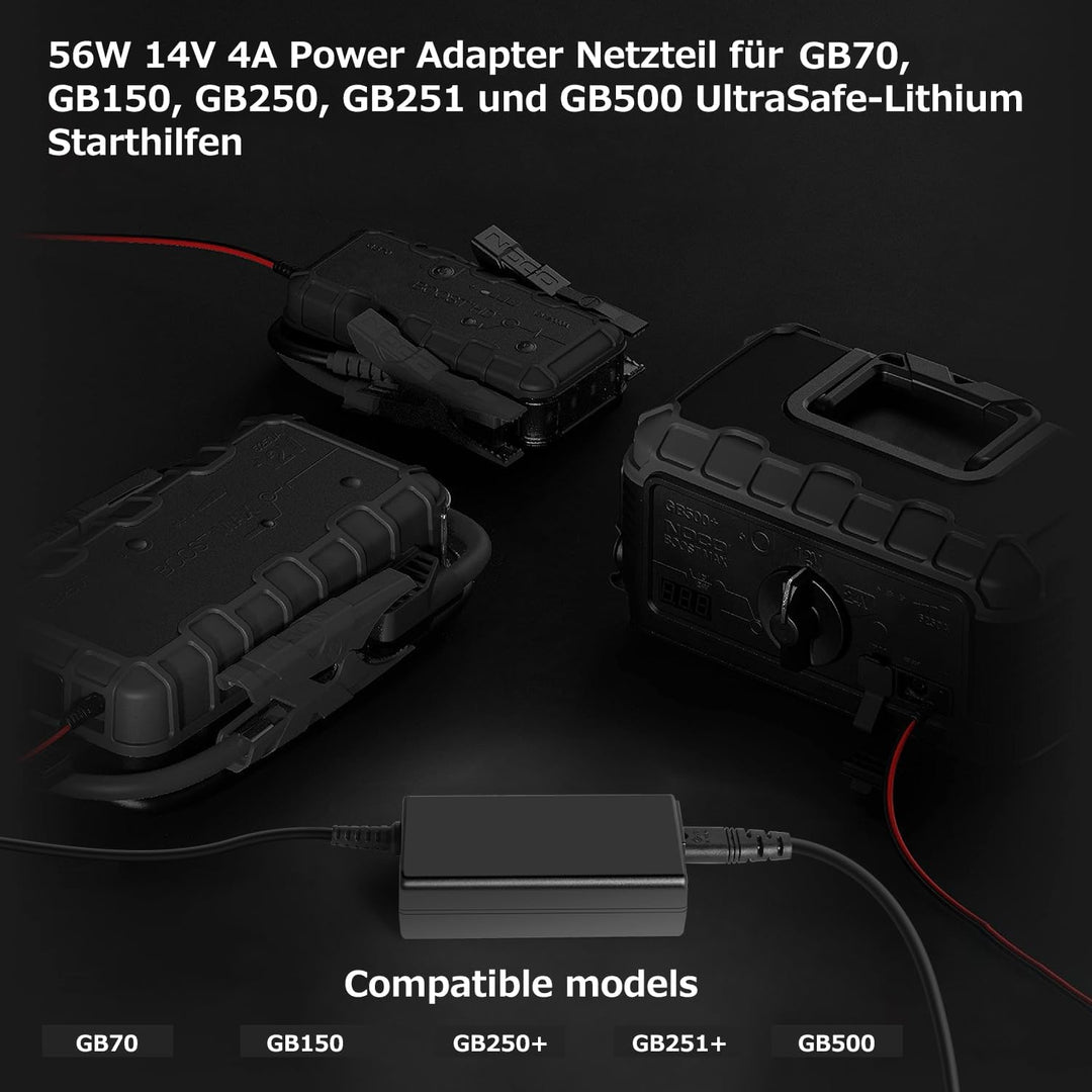 KFD Netzteil 14V 4A 56W Starthilfe Powerbank Ladegerät für NOCO GB70 GB150 GB250+ GB251+ GB500 GB500