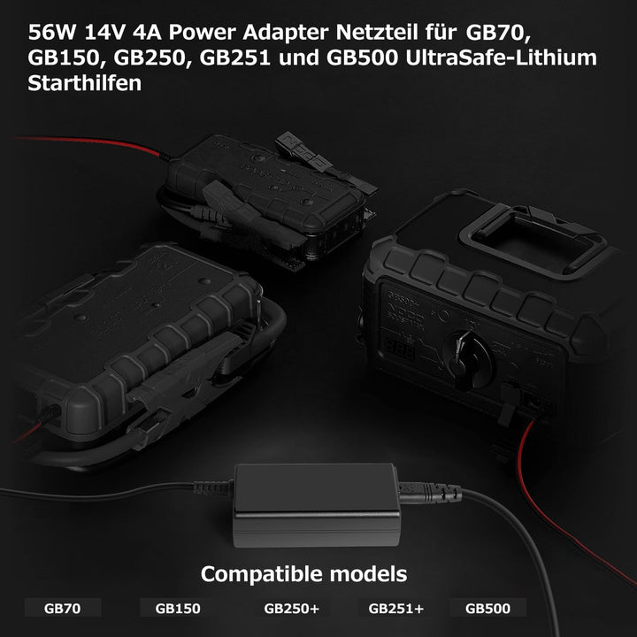 KFD Netzteil 14V 4A 56W Starthilfe Powerbank Ladegerät für NOCO GB70 GB150 GB250+ GB251+ GB500 GB500