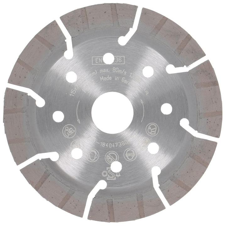 PRODIAMANT Profi Diamanttrennscheibe Beton Granit Oxx 115 mm x 22,2 mm Made in Germany lasergeschwei